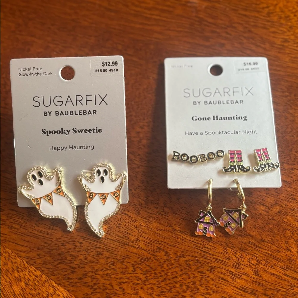 Sugarfix Halloween Earring Set - Ghosts, Skeletons, and Trick or Treat